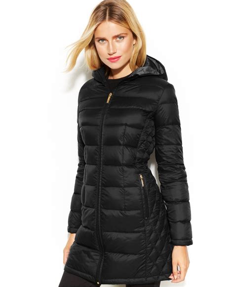 michael kors puffy black coat|Michael Kors puffer coat women.